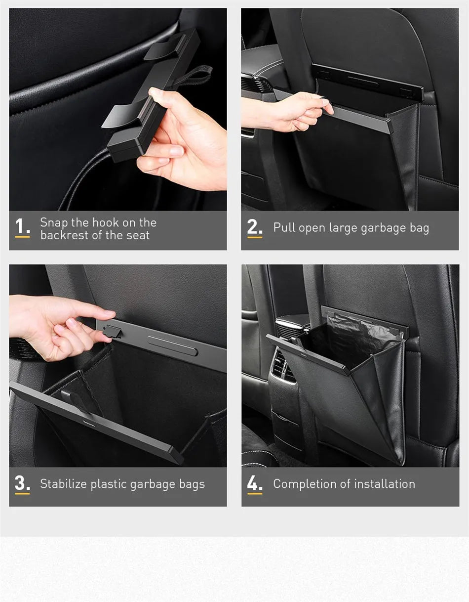 Backseat Magnetic Trash Bin