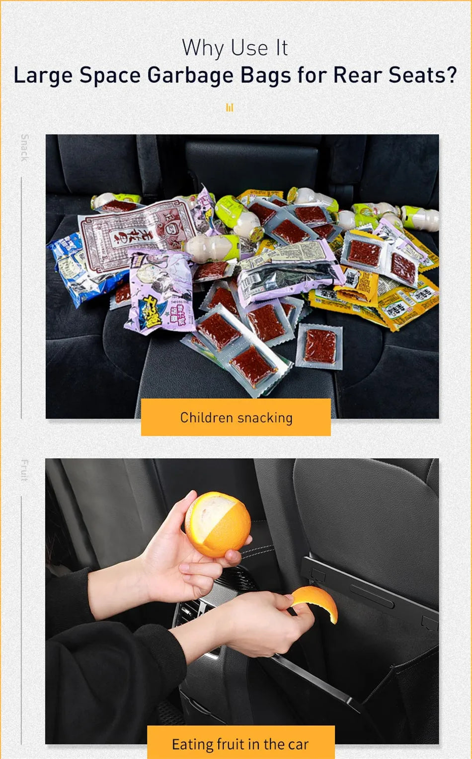 Backseat Magnetic Trash Bin