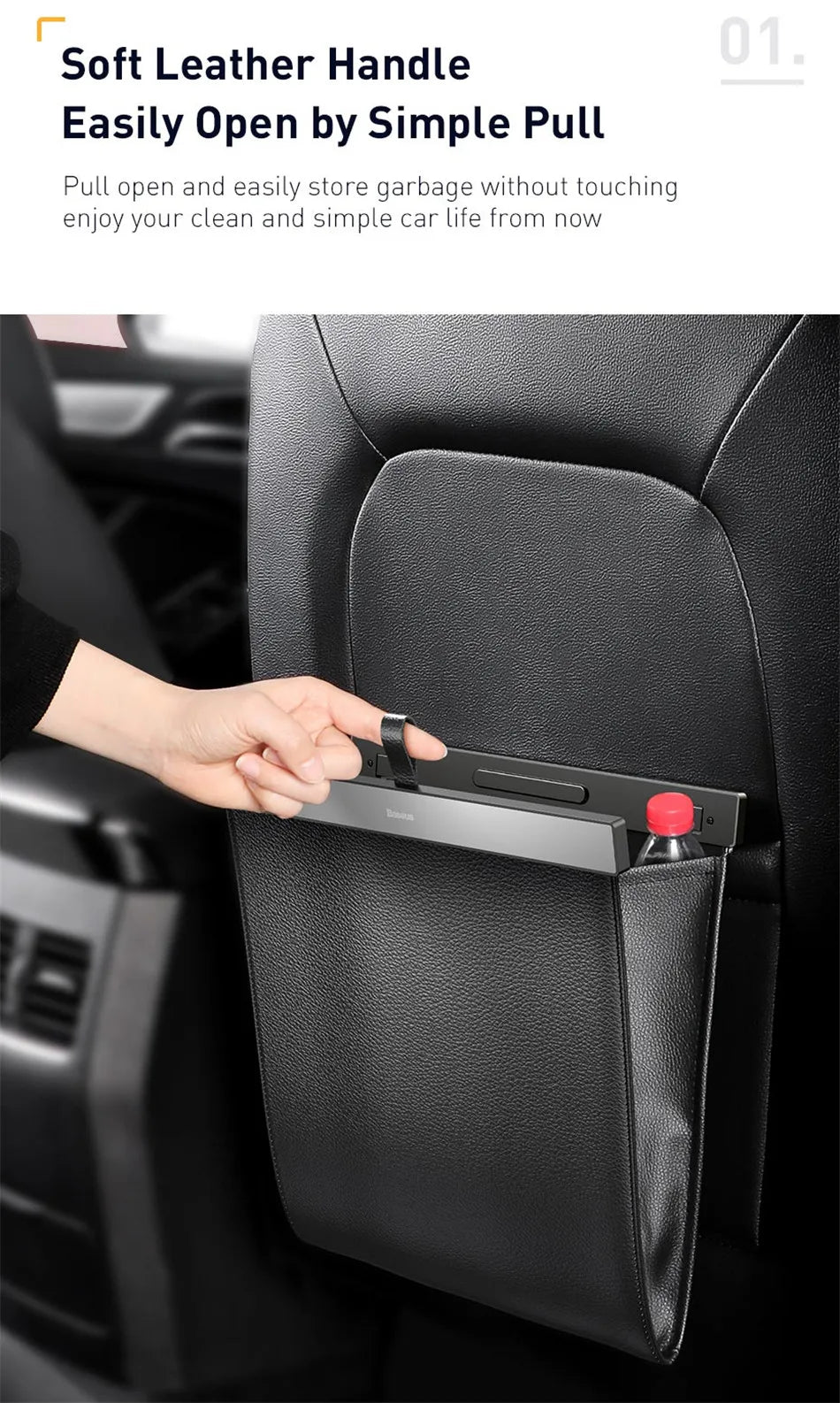 Backseat Magnetic Trash Bin