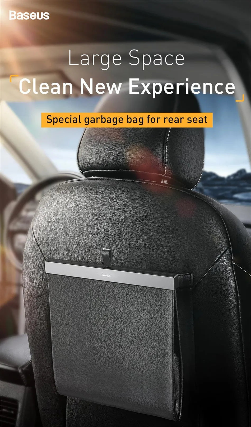 Backseat Magnetic Trash Bin