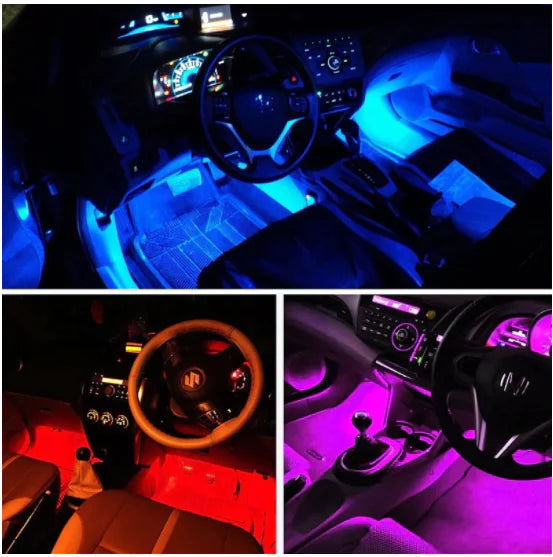 Interior Atmosphere LED Lights W/ RGB Music Rhythm Control