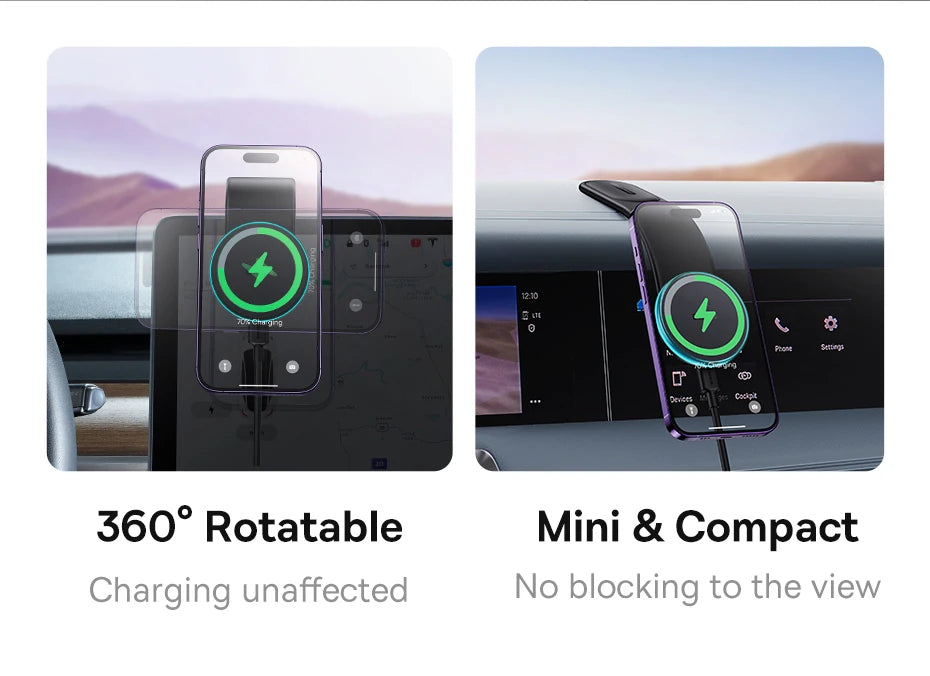 Magnetic Phone Holder W/ Wireless Charging