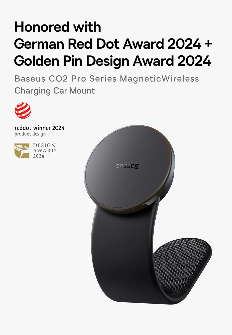 Magnetic Phone Holder W/ Wireless Charging