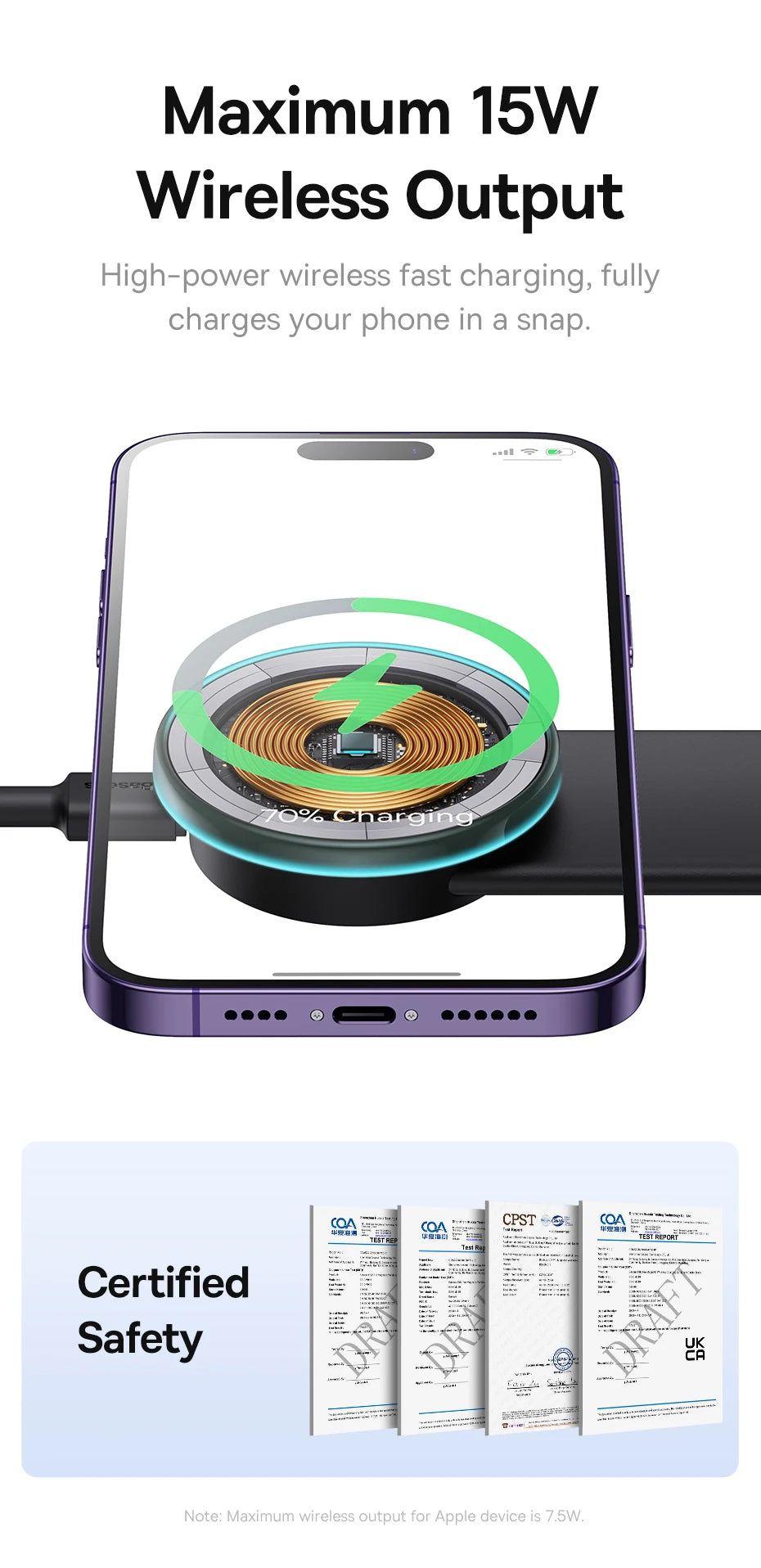 Magnetic Phone Holder W/ Wireless Charging
