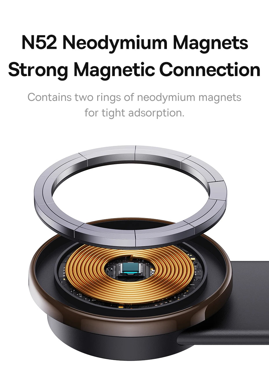 Magnetic Phone Holder W/ Wireless Charging