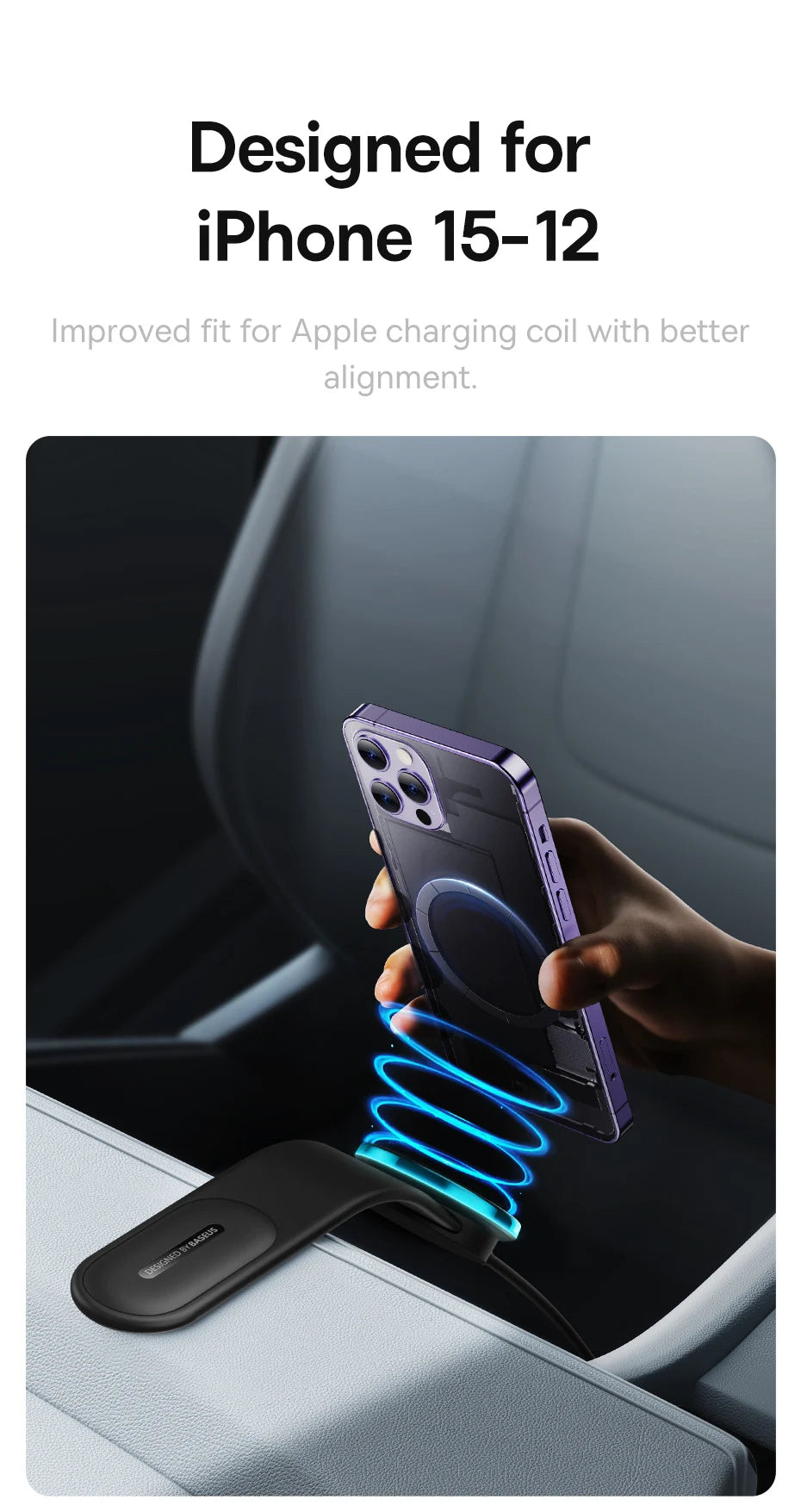 Magnetic Phone Holder W/ Wireless Charging
