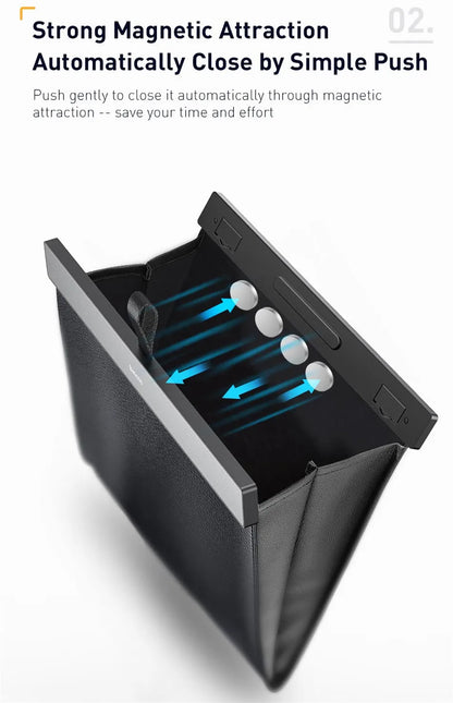 Backseat Magnetic Trash Bin