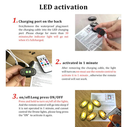 Rechargeable Wireless Multifunctional LED Lights W/ Remote Control
