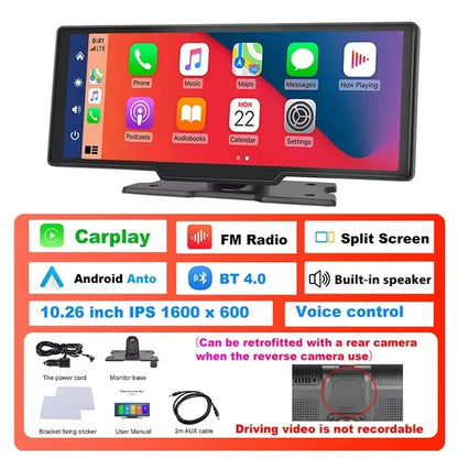 Wireless CarPlay & Android Auto 10.2" Display