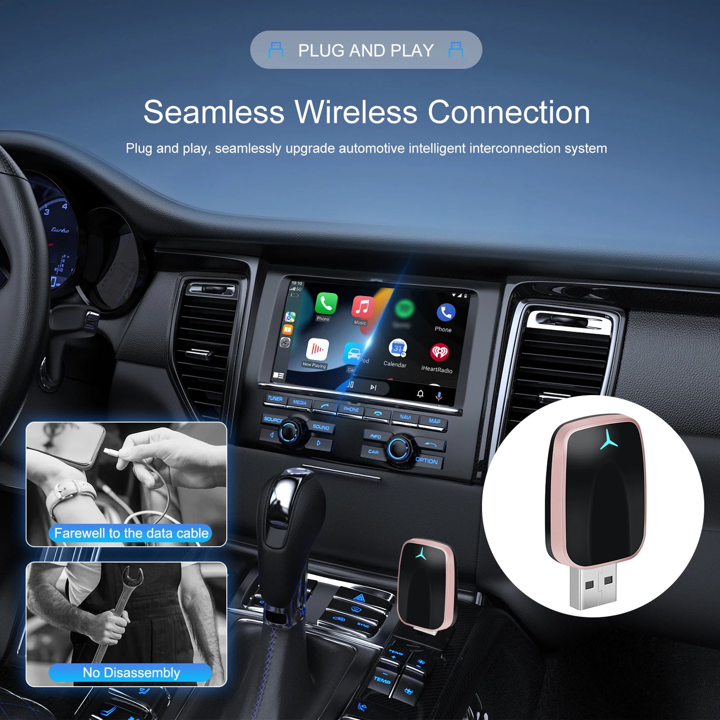 Wireless CarPlay & Android Auto USB Adapter