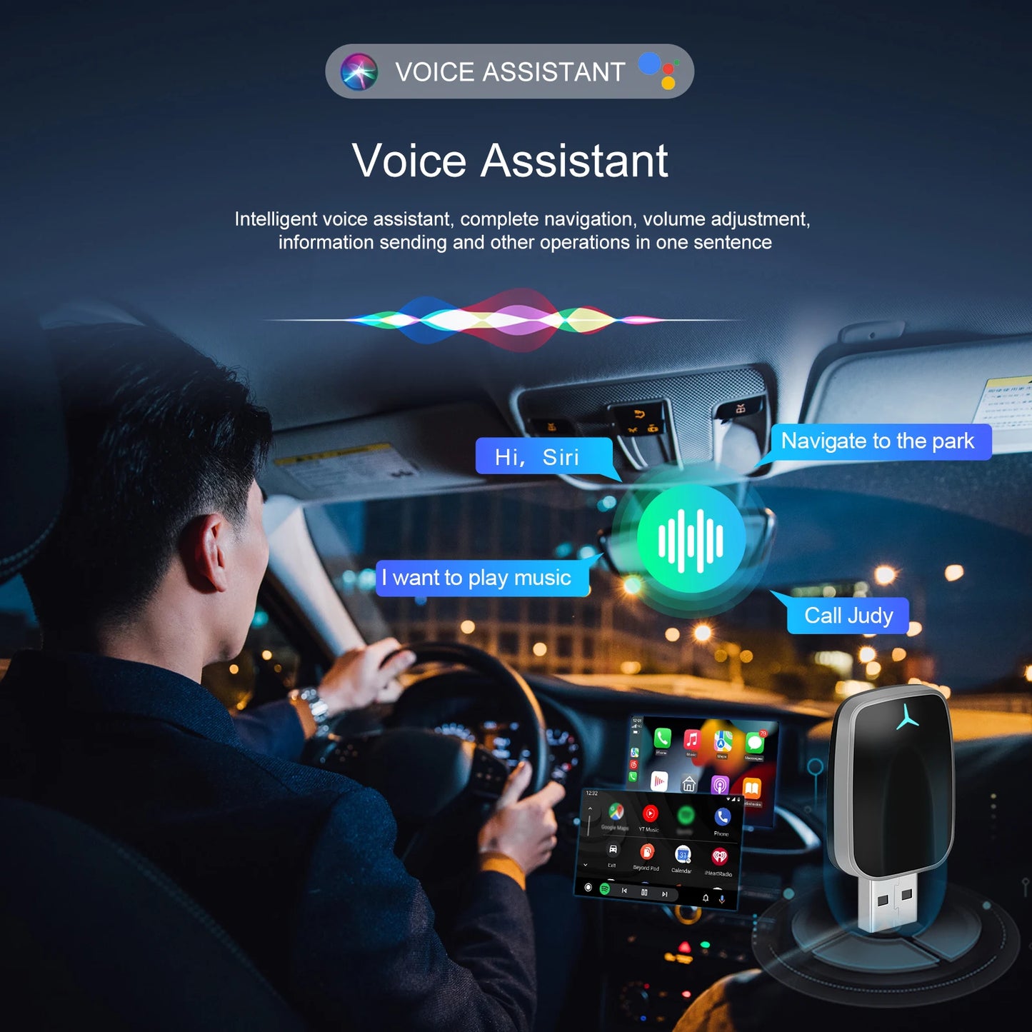 Wireless CarPlay & Android Auto USB Adapter