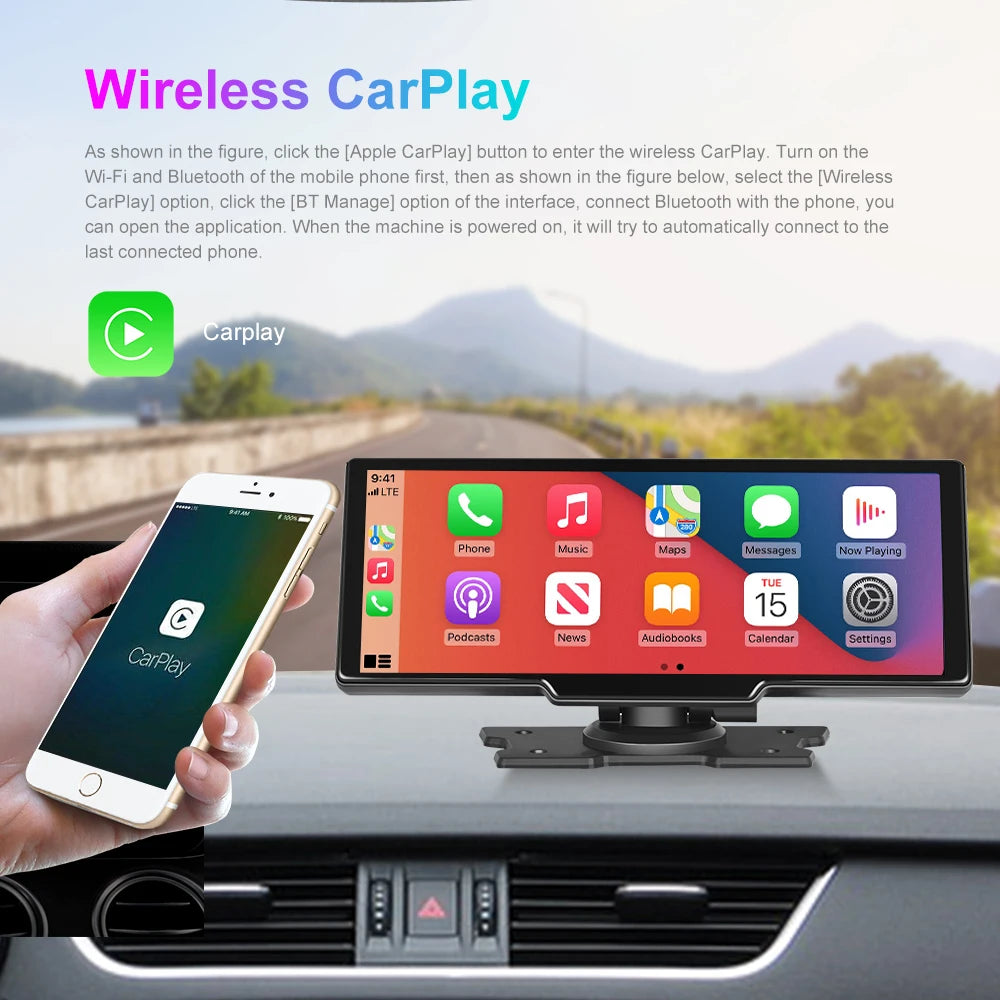 Wireless CarPlay & Android Auto 10.2" Display
